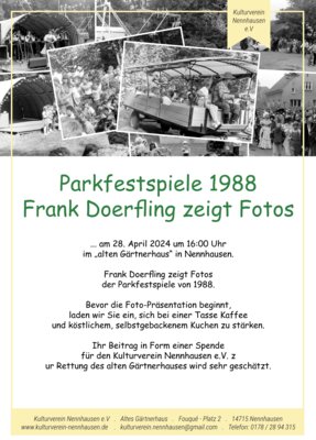 Link zu: Parkfestspiele 1988 - Frank Doerfling zeigt Foto´s