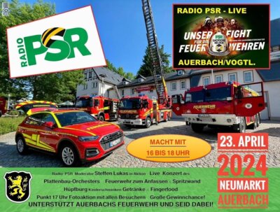 Werbeplakat Sachsenmeisterschaft Radio PSR FF Auerbach
