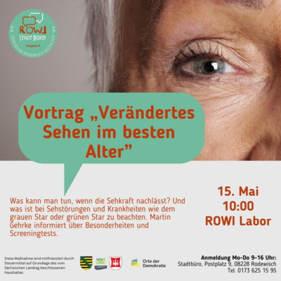 Veranstaltung: Vortrag „Verändertes Sehen im besten Alter”