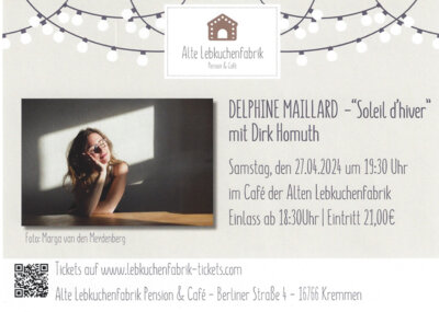 Veranstaltung: Delphine Maillard - "Soleil d`hiver" mit Dirk Homuth