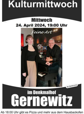 Veranstaltung: Kulturmittwoch im Denkmalhof Gernewitz - Feine Art