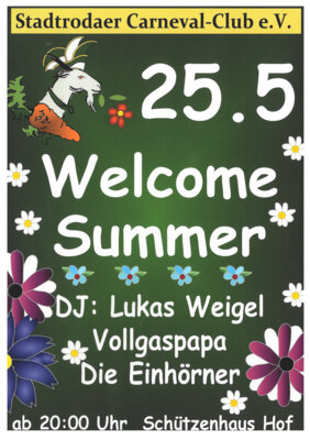 Veranstaltung: Welcome Summer - Party im Innenhof des Schützenhauses
