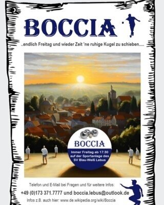 Veranstaltung: Boccia in Lebus