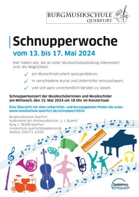 Schnupperwoche Burgmusikschule