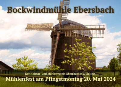Veranstaltung: Mühlentag an der Bockwindmühle Ebersbach