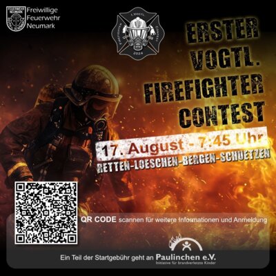 Werbebanner zum Ersten Vogtl. Firefighter Contest
