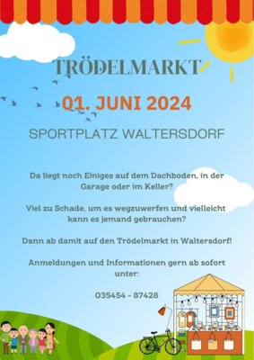 Veranstaltung: Trödelmarkt Sportplatz Waltersdorf