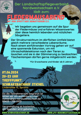 Veranstaltung: Fledermausabend auf dem Schwarzbachhof
