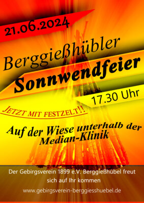 Plakat Berggießhübler Sonnwendfeier