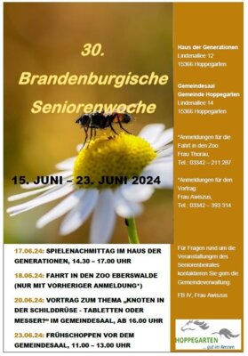 Veranstaltung: 30. Brandenburgische Seniorenwoche