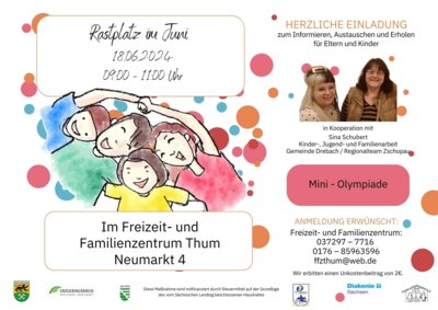 Veranstaltung: Rastplatz im Freizeit- und Familienzentrum Thum