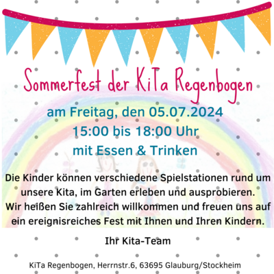 Veranstaltung: Sommerfest KiTa Regenbogen