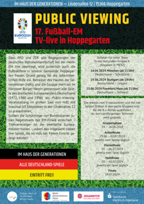 Flyer zur Veranstaltung mit weiteren Hinweisen