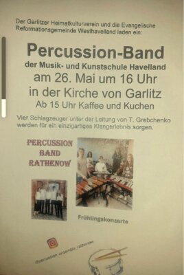 Link zu: "Percussion-Band" der Musik- und Kunstschule Havelland in Garlitz