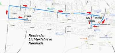 Route der Lichterfahrt 2024 (Bild vergrößern)