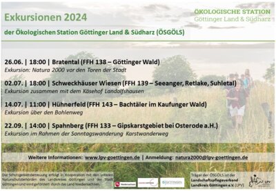 Exkursionsprogramm 2024 (Bild vergrößern)