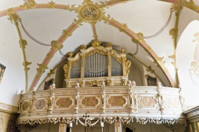 Silbermann-Orgel in der Burgker Schlosskapelle. Foto: Nico Stengert