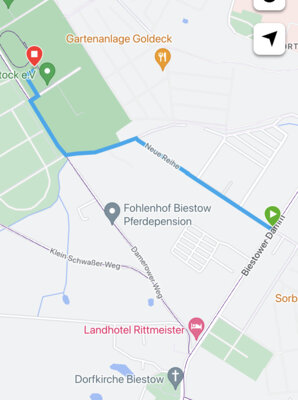 Anreise zur Radrennbahn