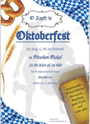 Veranstaltung: O Zapft is - Oktoberfest in Pitschen-Pickel