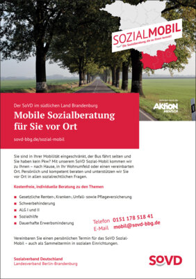 Flyer Sozialmobil (Bild vergrößern)