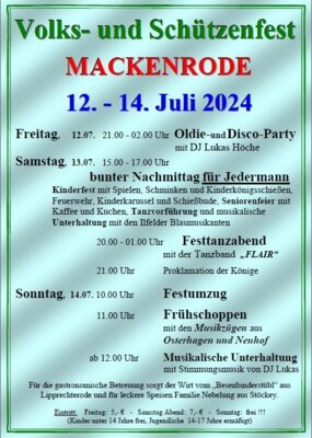 Volks- und Schützenfest in Mackenrode