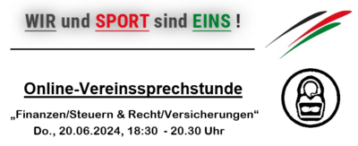 ONLINE-Vereinssprechstunde  „Finanzen/Steuern & Recht/Versicherungen