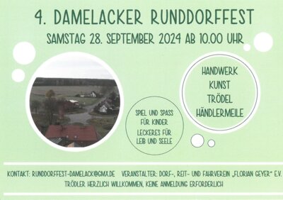 Flyer Damelacker Runddorffest