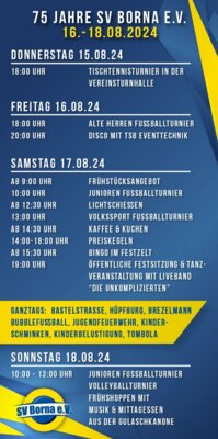 75 Jahre SV Borna e.V.