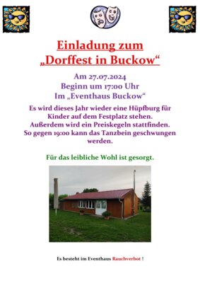 Flyer - Dorffest in Buckow (b. Nennhausen)