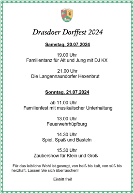 Drasdoer Dorffest 2024