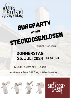 Einladung Burgparty
