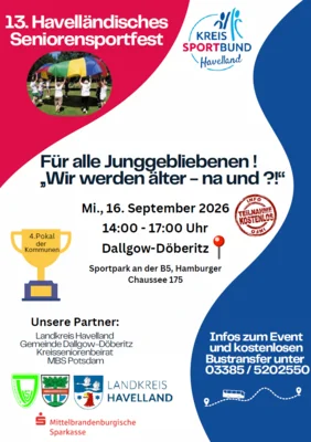 Veranstaltung: 13. Havell&auml;ndisches Seniorensportfest Mi 16.​09.​2026