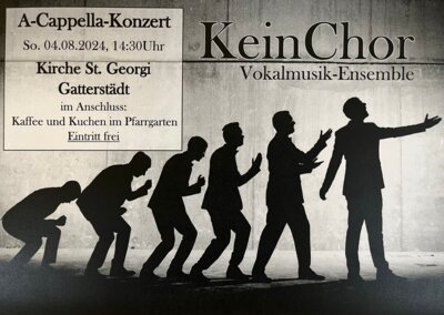 Werbeplakat für das Konzert von KeinChor am 4.8.2024