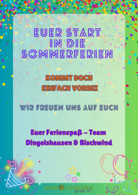 Kommt vorbei zur Schools Out Party