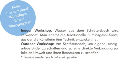 Freie Tuschemaleri Workshops für alle Altersgruppen