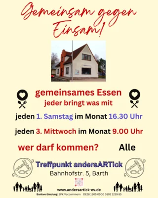 Einladung zum gemeinsamen Essen Abendessen und Frühstück Beschreibung im Beitragstext (Bild vergr&ouml;&szlig;ern)