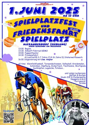 Veranstaltung: Spielplatzfest und Friedensfahrt 2025 So 01. 06. 2025