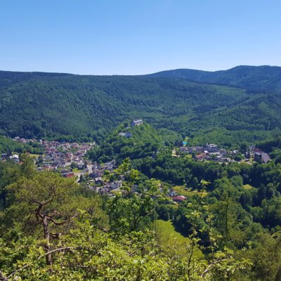 Blick auf Schloss Schwarzburg (Bild vergrößern)