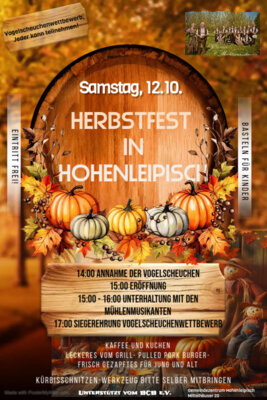 Veranstaltungsflyer Herbstfest Gemeindezentrum Hohenleipisch (Bild vergrößern)
