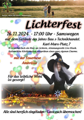 Veranstaltung: Lichterfest Sa 16. 11. 2024