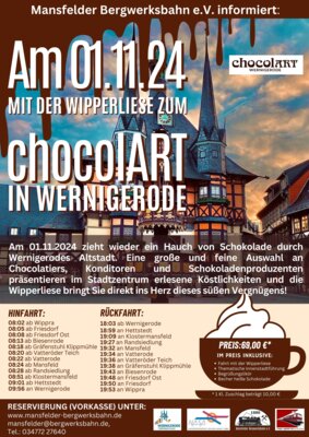 Sonderfahrt mit der Wipperliese nach Wernigerode zum Schokoladenfestival