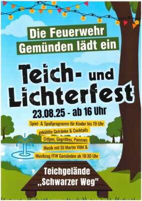 Veranstaltung: Teich- und Lichterfest Sa 23.​08.​2025