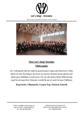 Information zum Chor - S. 1 (Bild vergrößern)