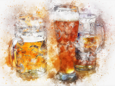 Biergläser - Dämmerschoppen (Bild vergrößern)