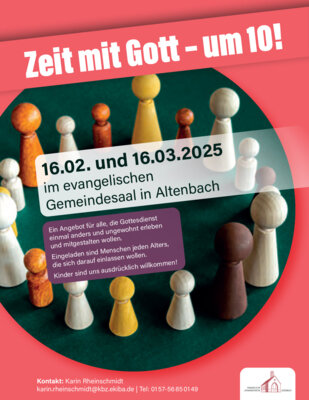 Veranstaltung: Zeit mit Gott um 10 zum Sonntag Reminiszere So 16.03.2025