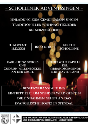 Adventssingen in der Schollener Kirche (Bild vergrößern)