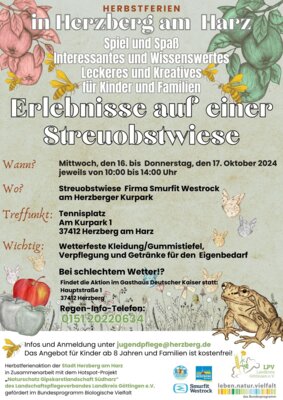 Plakat zur Herbstferienaktion (Bild vergrößern)