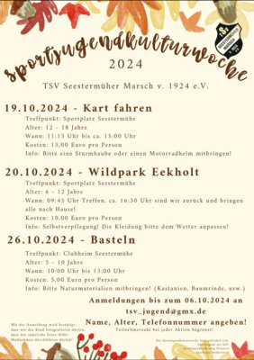 Veranstaltung: Basteln Sa 26. 10. 2024