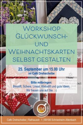 Veranstaltung: Workshop Glückwunsch- und Weihnachtskarten selbst gestalten Mi 27.11.2024