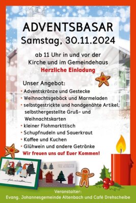 Veranstaltung: Adventsbasar Sa 30.11.2024